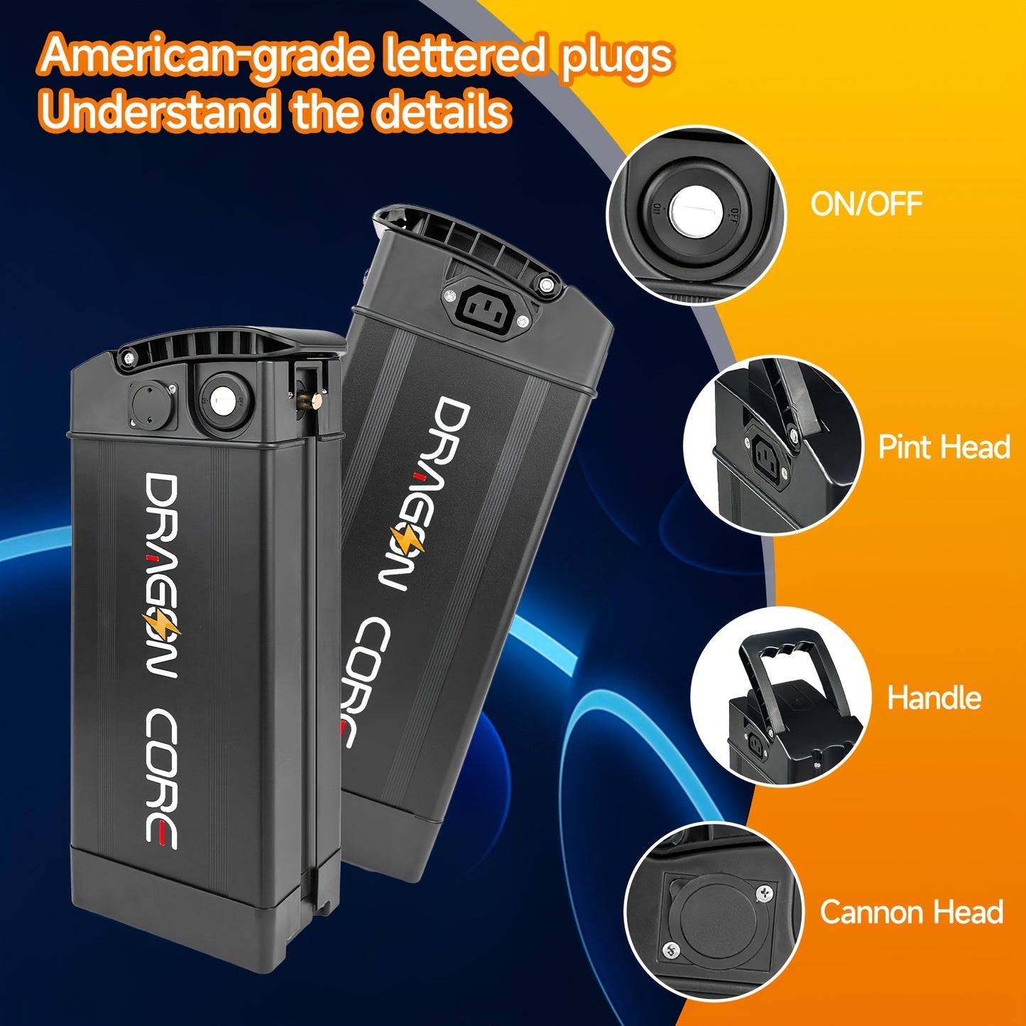 | Dragon core | 48V 15/20/25/30Ah Li-ion Batteries for Small Folding E-Bikes