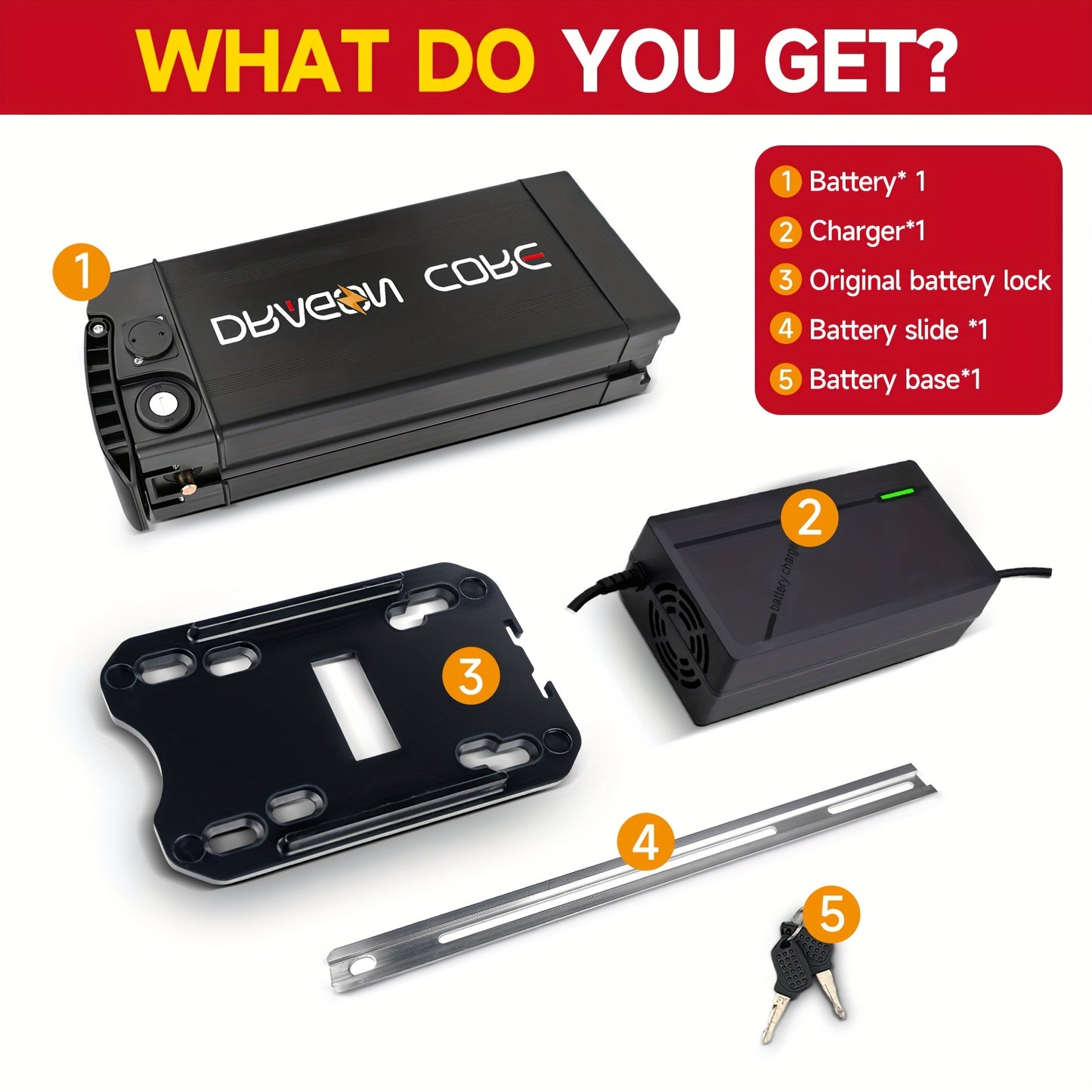 | Dragon core | 48V 15/20/25/30Ah Li-ion Batteries for Small Folding E-Bikes